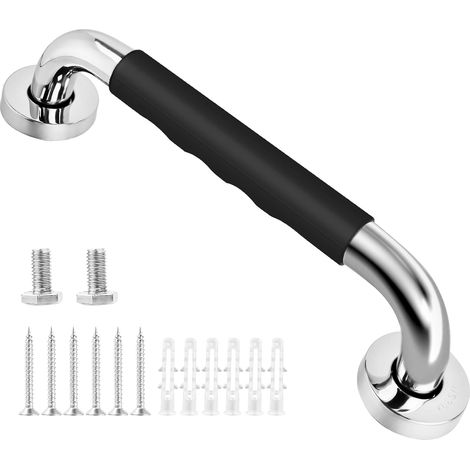 Poignée Baignoire de Sécurité, 30 cm Barre d'appui de Douche Antidérapant Poignée,Barre d'Appui en Acier Inox Murale, Barre D'appui WC pour Personnes Âgées/Handicapées/Enfants/Enceinte