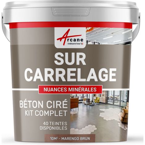 KIT KUNSTHARZBETON FÜR FLIESEN - Marengo-Braun - kit 10 m2 (2 couches)