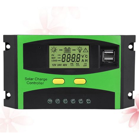 Contrôleur Solaire 20a 12v 24v Régulateur de Charge Solaire Pwm Écran Lcd Reconnaissance Automatique de Tension et Protection Ip32 (1/5)
