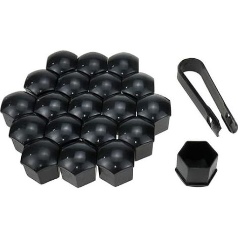 Set d'embouts de goujons de roue de roue hexagonal, 17 mm 20 pcs + outil pour le retrait de noir (1/5)