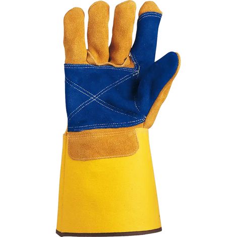 SIR SAFETY SYSTEM SOLOMON Gants de protection en cuir résistants à la chaleur jaune Taille 10 Lot de 12 paires