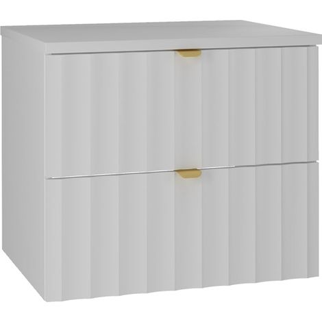 Meuble sous-vasque 60cm plan de toilette Lexa Blanc (1/5)