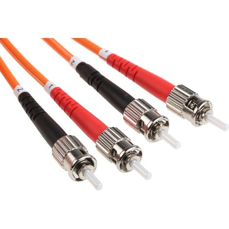 Câble fibre optique RS PRO 10m Avec connecteur / ST, OM1 Multi-mode ( Prix pour 1 ) (1/2)