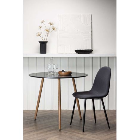 Polar table de salle à manger Ø90cm noir. (1/4)