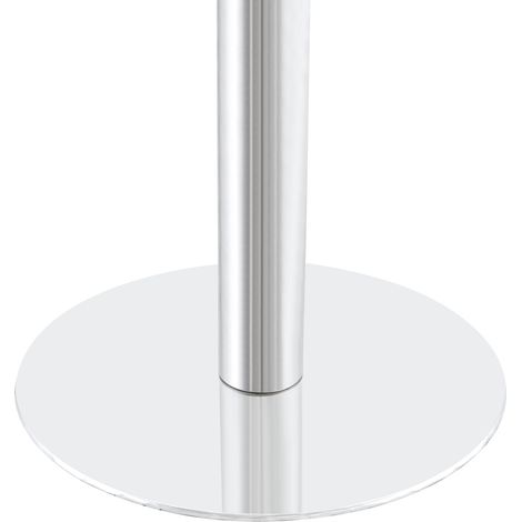 Table d'appoint ronde avec plateau effet marbre et pied en métal noir et or, 60 cm de diamètre, 74 cm de hauteur (1/5)