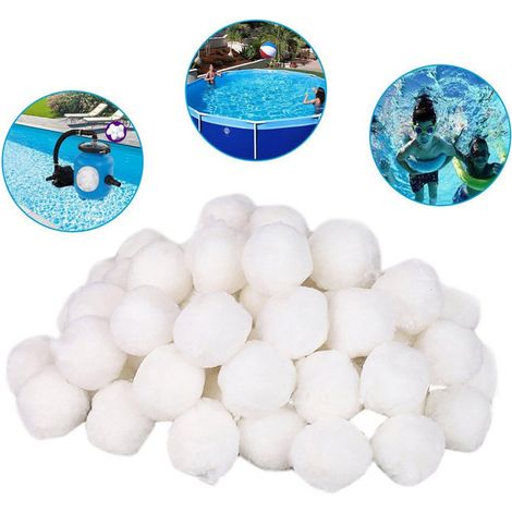 Boules De Filtration Pour Piscine - Fibres Synthétiques - Filtration Jusqu'à 1,5 Microns - Remplace Le Sable - Pour Piscines Privées Et Publiques - 200 G (1/5)