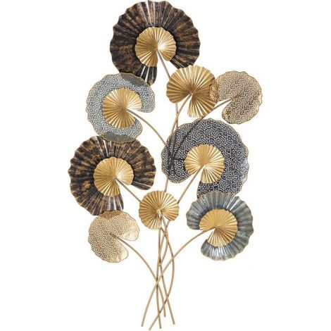 Composizione floreale decorativa da muro in ferro per decorazioni ambienti -64 x 110 cm (1/5)