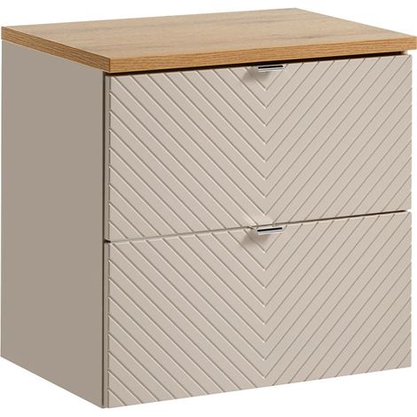 Mueble bajo lavabo 60cm encimera Manoa Cachemira y madera (1/4)