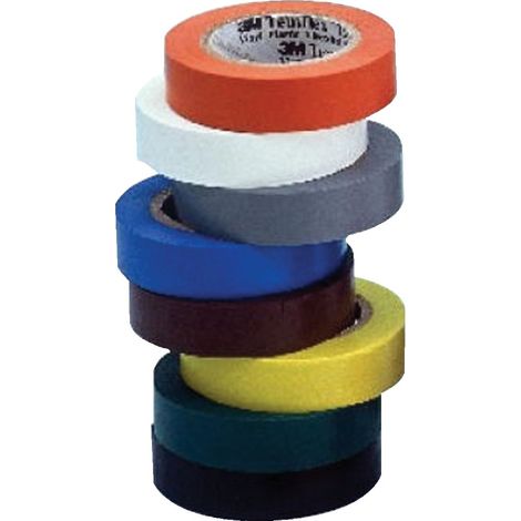 Cinta adhesiva de PVC para cable eléctrico - Ancho 15mm - Largo 10m amarillo