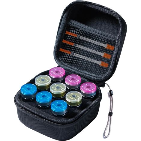 Soporte para refrigerador de insulina - Estuche para viales de insulina - Para viales estándar U-100 de 10 ml, 9 ranuras, negro (9 ranuras)