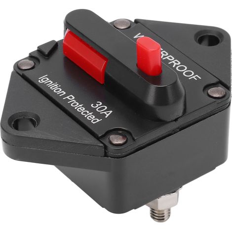 Disjoncteur 32 V CC avec réarmement manuel, étanche, pour voiture, bateau, camion, bus, camping-car, quad, 30 A (1/5)