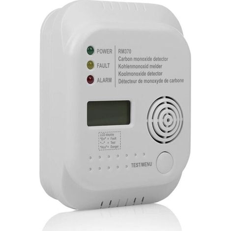 Batteriebetriebener Kohlenmonoxidmelder, Gasmelder mit Display und Temperaturanzeige