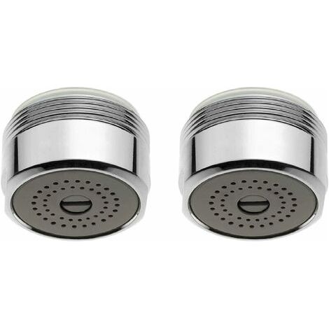 Adaptateur Robinet Mâle-Femelle - Réducteur Débit Eau Réglable - Pour Lavabo et Douche - Lot de 2 (1/5)