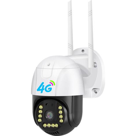 Caméra Surveillance Extérieure 4G, Détection Humaine, Vision Nocturne Couleur, Suivi Auto, Enregistrement Sécurisé, Caméra WiFi Maison, IP67, 360°, Sans Fil (1/5)