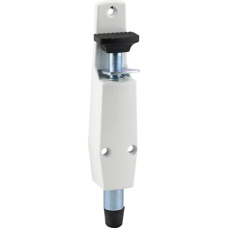 Fermaporta a pedale 180 mm con tampone in gomma, bianco – THIRARD