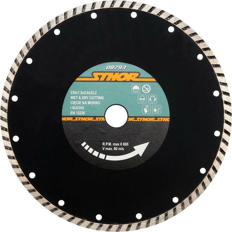 STHOR 08793 - disco de diamante, 230 mm turbo