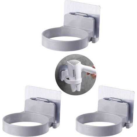 Supporto per asciugacapelli, piedistallo per asciugacapelli, supporto, rastrelliera per asciugacapelli con supporto. Pratico ed elegante per il bagno. (1/5)