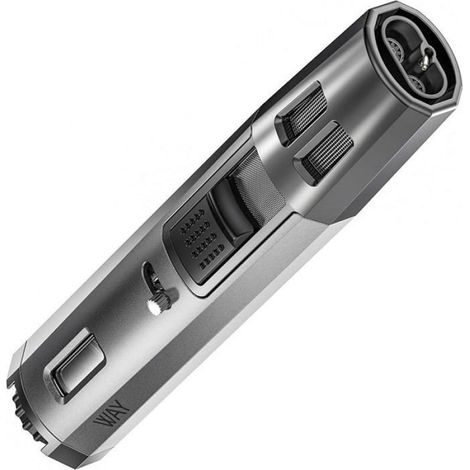 Briquet tempête à 2 Jets Flamme résistante au Vent, réglable, avec allumage au gaz Butane Rechargeable, Longue portée, Gris (1/5)