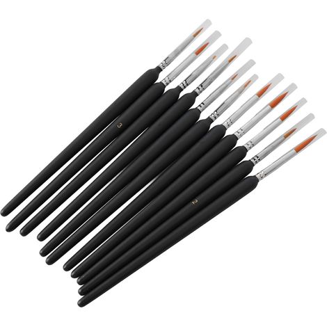 11 Pinceaux Aquarelle Lot, Poils de Martre, Brosse Peinture Acrylique Huile, pour Artistes Étudiants Amateurs (1/5)