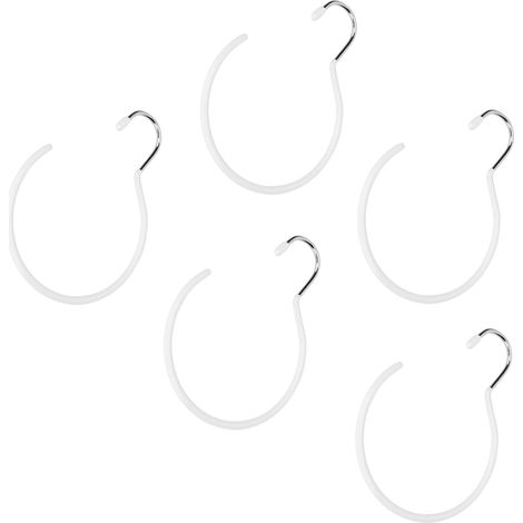 Lot de 5 crochets multifonctionnels pour spa, salon de beauté, dressing, armoire, etc. (blanc) (1/5)