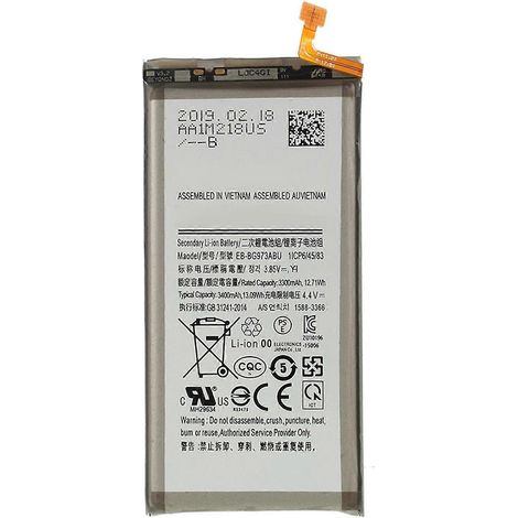 Batterie Li-ion rechargeable 3,85 V 3300 mAh pour Samsung Galaxy S10 (Code : EB-BG973ABU) (1/4)