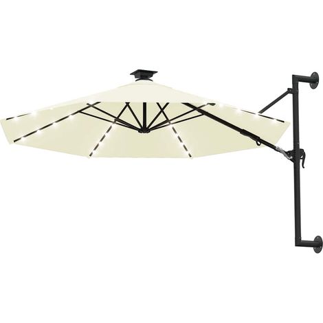 Maison Exclusive - Sonnenschirm zur Wandmontage mit LEDs 300 cm S (1/5)