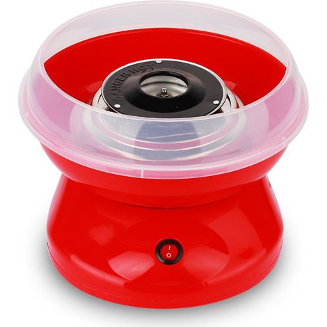 Machine à barbe à papa électrique miniature 500 W, rouge, idéale pour les enfants. Cadeau parfait pour la fabrication de barbe à papa. (1/5)