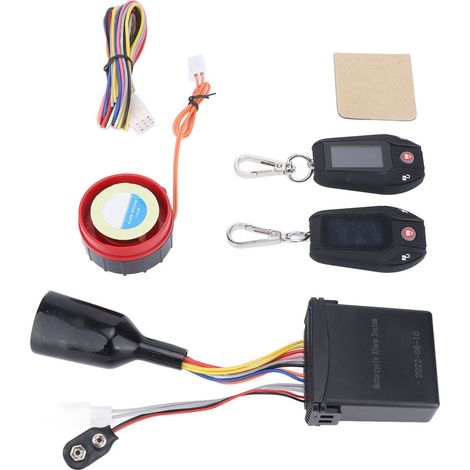 Système d'alarme moto PKE Sensing avec écran LCD multifonction antivol pour quad et véhicule tout-terrain, boîtier noir, sans capteur de pression des pneus (1/5)