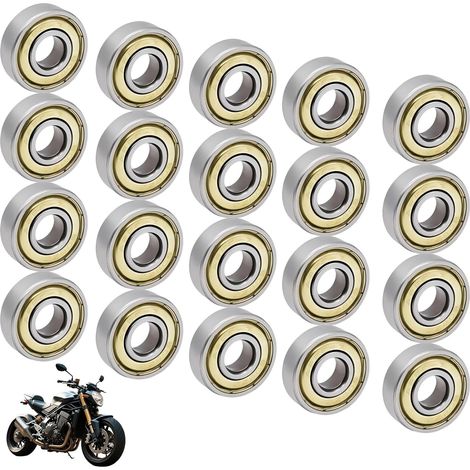 20 Roulements À Billes 608 ZZ En Métal Double Blindage 8x22x7 Mm – Roulements À Roulettes Pour Skateboards, Rollers, Longboards Et Waveboards F8-22m Miniature Ball Bearings Freestyle (1/5)