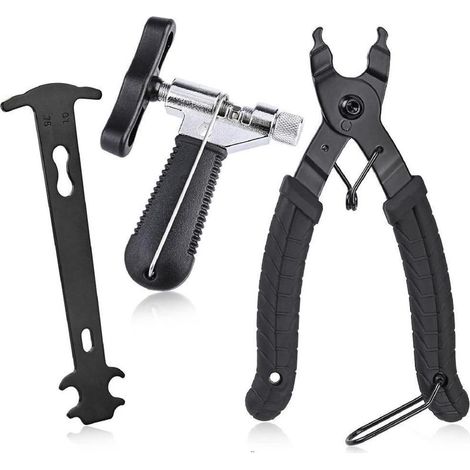 Ensemble d'outils de vélo (3 pièces) - Outil de dérive chane, pince à maillons de vélo, vérificateur de chane - Métal - Acier au chrome-molybdène (1/5)