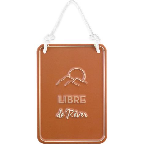 Plaque décorative orange makina à suspendre en relief (1/2)