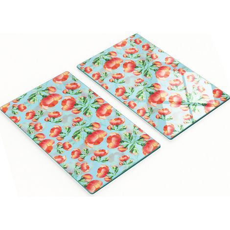 Taglieri decorativi in vetro temperato con motivo floreale di mele cotogne, 2x30x52 cm (1/5)