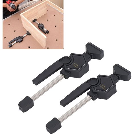 Jeu de 2 serre-joints pour le travail du bois, serre-joint de bureau à serrage rapide, 20 mm (1/5)