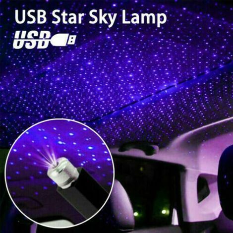 Veilleuse avec projecteur de ciel étoilé, alimentée par USB, bleue pour la décoration. (1/5)