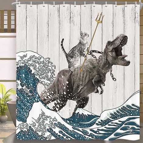Rideau de douche anti-moisissure 180 x 180 cm (71 x 71 pouces), motif feuilles vertes naturelles 3D HD, en polyester lavable avec 12 crochets (1/4)