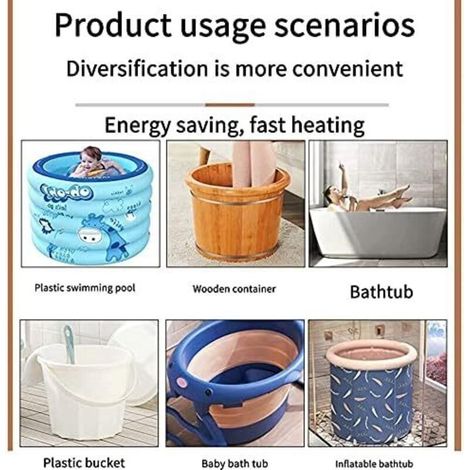 Chauffe-eau électrique 3000 W avec mise hors tension automatique par immersion, chauffe-eau de piscine, chauffe-eau portable, adapté pour étangs, seaux (1/3)
