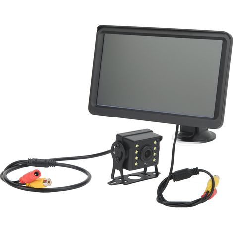 Caméra de recul 7 pouces avec 8 LED, kit moniteur et caméra IP66 étanche, vision nocturne, universel pour fourgon, camion, camping-car et SUV (1/5)
