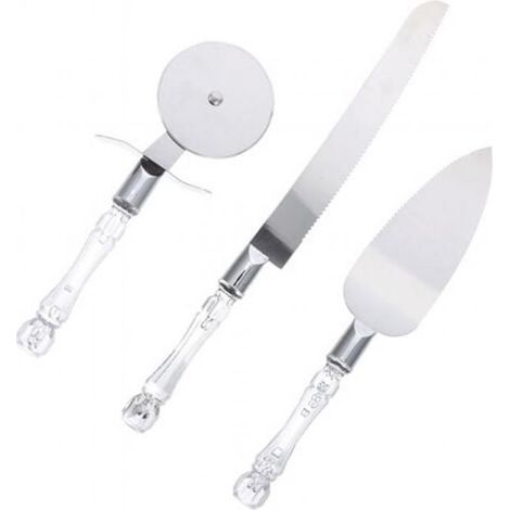 Kit Pizza - Couteau À Roue En Acier Inoxydable - Spatule À Gâteau Et Pelle De Transfert - Ensemble De Coupes Pour Cuisine - 3 Pièces