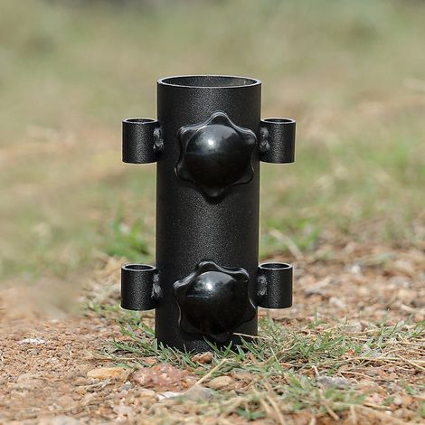 Fixation pour poteau de bâche extérieure, accessoires de protection solaire pour tente de camping, support de fixation pour poteau de support, tube de fixation réglable.