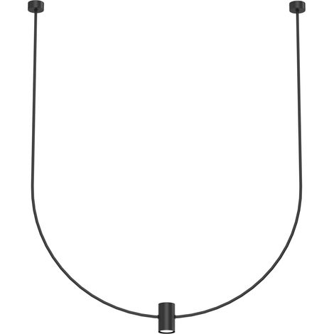 Lampada sospensione nera arco 86cm GU10 Shilo NO.C (1/2)