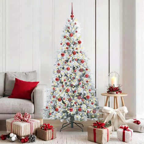 Künstlicher klappbarer Weihnachtsbaum Weiß 180 cm PE und PVC