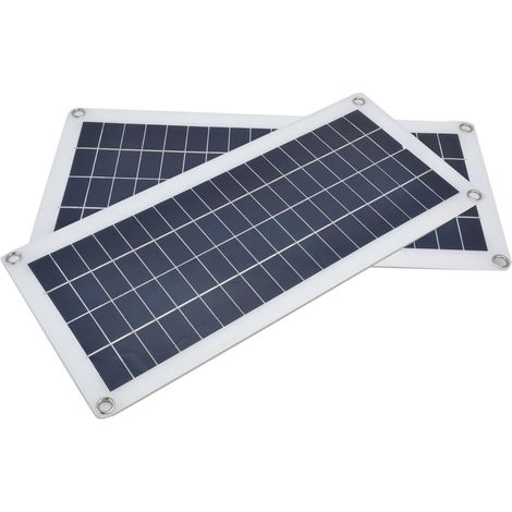 Notladegerät-Set mit 2 x 10W monokristallinen Solarmodulen, Photovoltaik-Batterie für Wohnmobile, Boote, Wohnwagen und Transporter (1/5)
