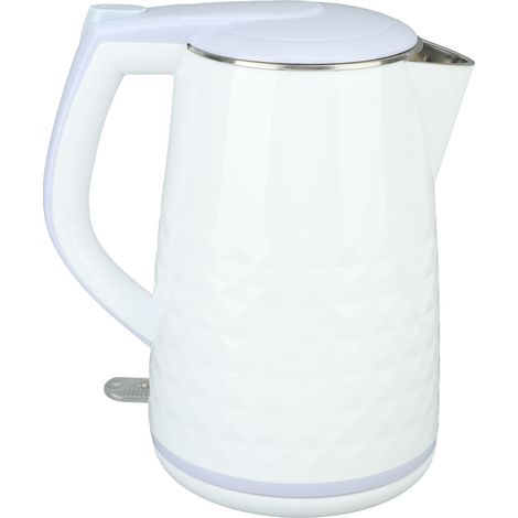 Elektrischer Wasserkocher 2000 W, Doppelfunktion, Edelstahl, 2 l, mit automatischer Abschaltfunktion und Trockengehschutz, EU-Stecker, 220 V, weiß (1/5)