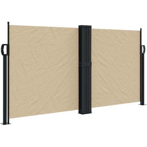 vidaXL Tenda da Sole Laterale Retrattile Beige 120x1200 cm