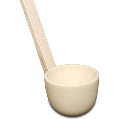 Cucharón de madera para sopa, cucharón grande, 40 cm (1/5)