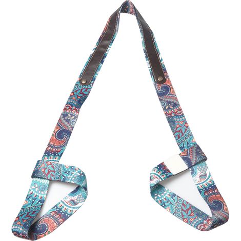 Sangle de tapis de yoga imprimée extensible, ceinture de fitness, porte-tapis, lanière de transport (1/5)