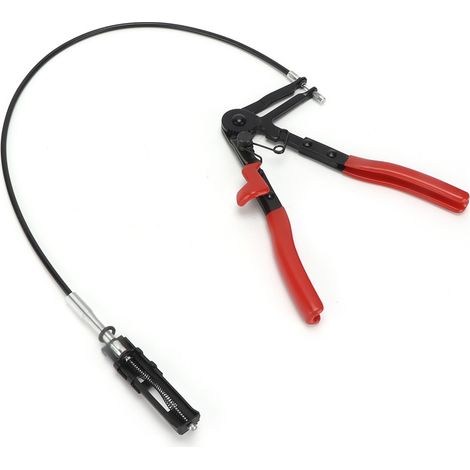 Pince flexible pour collier de serrage, acier antirouille, rouge et noir, outil de réparation automobile (1/5)
