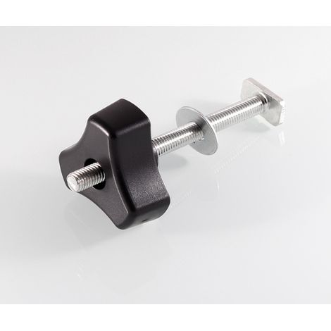 Lntyq T-Nut-Klemme, Holzbearbeitungswerkzeugsatz T-Nut-Holzbearbeitungswerkzeug-Klemmvorrichtung (T-Schraube + M8-Kunststoffgriff + Abstandshalter) (1/3)