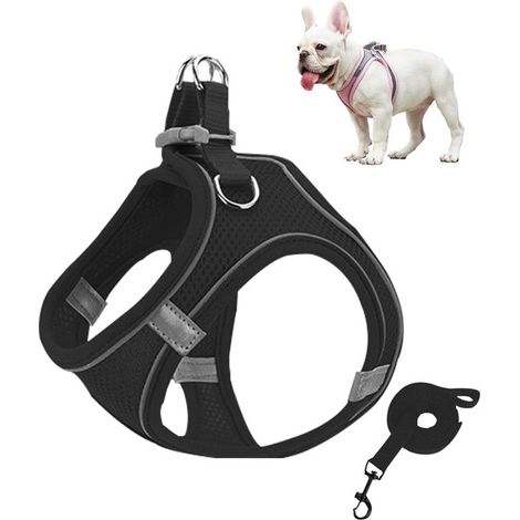 1 Stück M Hundegeschirr atmungsaktives Westen Geschirr Welpenweste Hundegeschirr Anti Zug Hundegeschirr Hundeweste für Outdoor Training und Spazi (1/5)