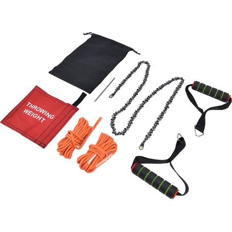 Scie à chaîne portative à longue portée (48 pouces), scie à fil compacte et portable pour les activités de plein air telles que le camping, la chasse et la randonnée. (1/5)
